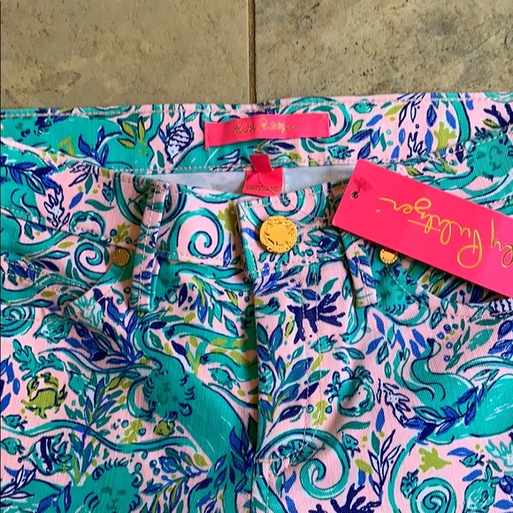 Sz 2 Lilly Pulitzer womens crop pants SouthOcean Skinny NWT - Picture 7 of 7